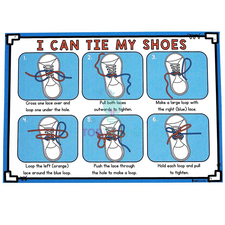 How to Tie Your Laces Poster - Top Teacher