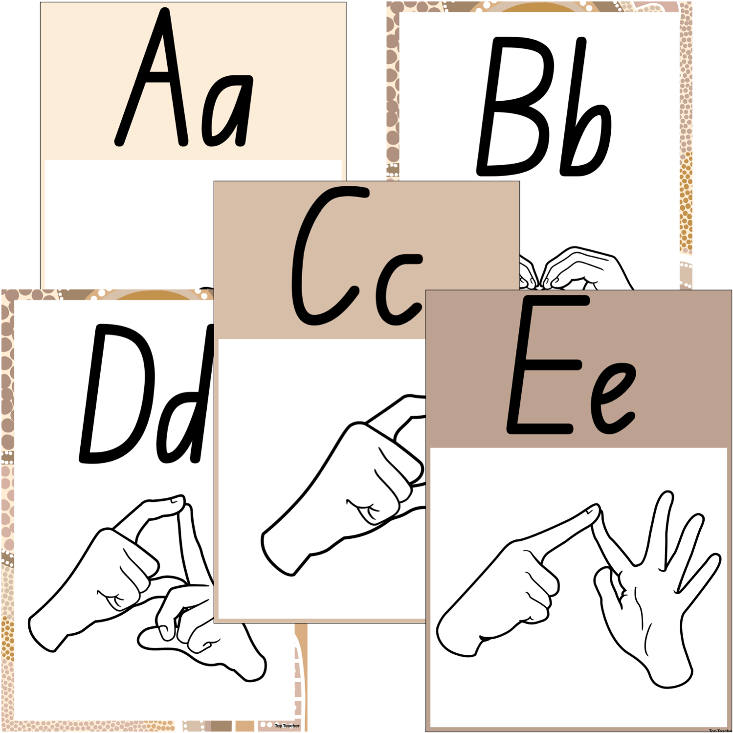 Auslan Alphabet Posters Burn Off - Top Teacher