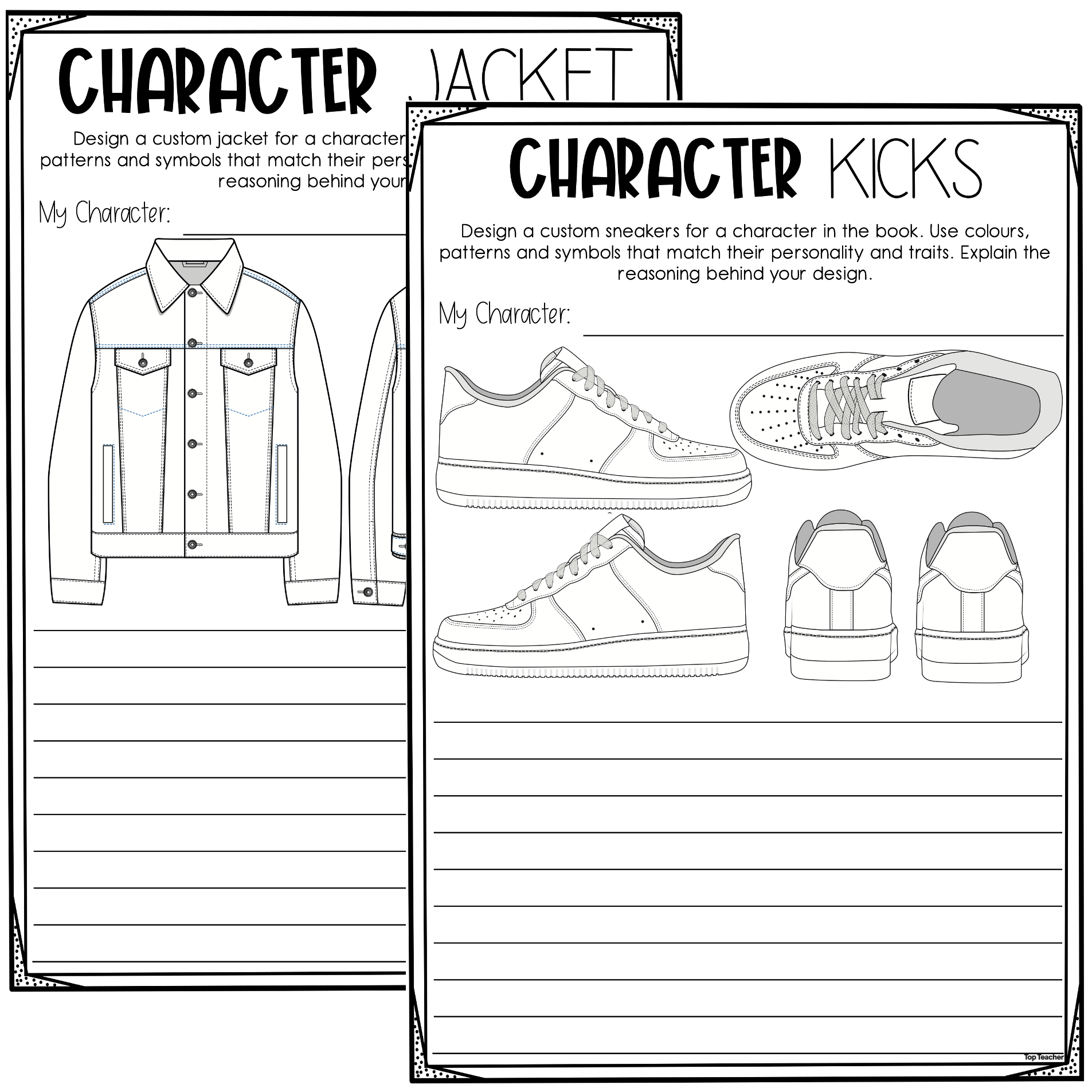 Character Design Worksheets - Top Teacher