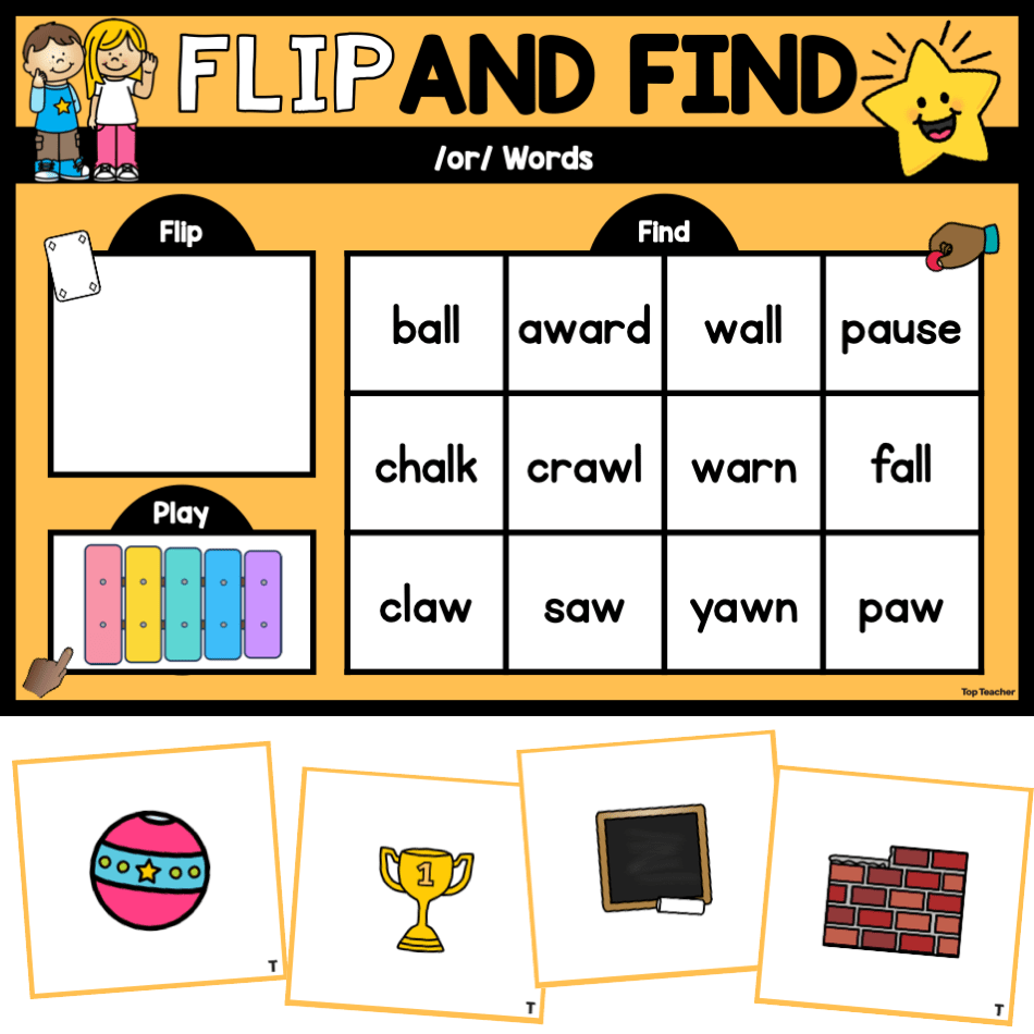 Flip & Find Words: /or/ - Top Teacher