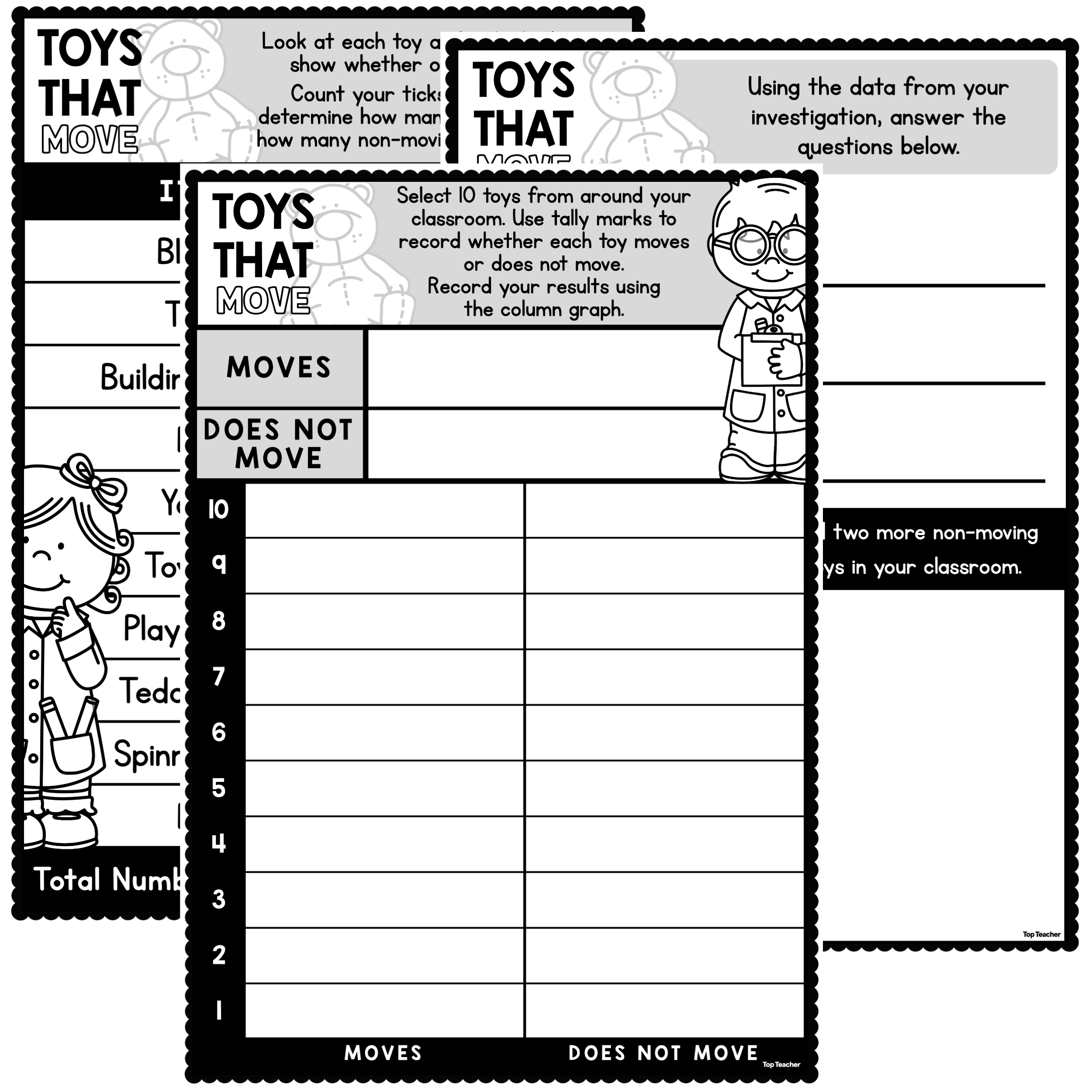 Toys That Move: Data Collection Activity - Top Teacher