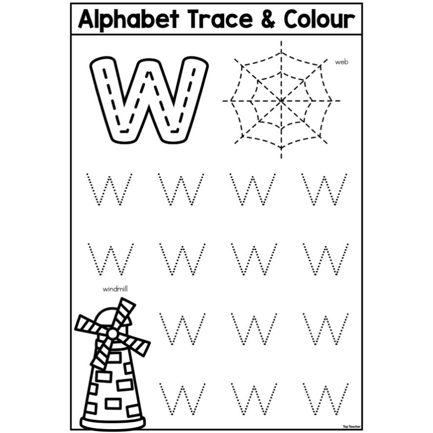 alphabet-trace-colour-worksheet-letter-w-top-teacher
