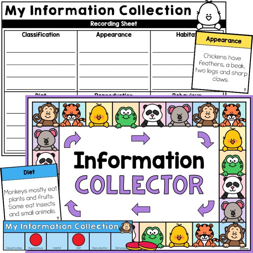 Information Game Examples Information Collector: Animal Information Report Game - Top Teacher