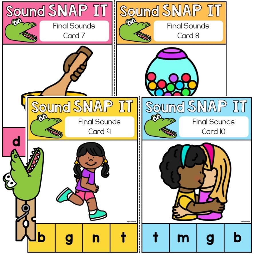 Sound Snap It: Final Sounds - Top Teacher